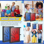 2 Pack Extra Large 3D Pin Art Board Toy 10 x 8 Inch Plastic Pin Art Board Sensory Toy Stress Relief Fidget Toy for Boys Girls Adult Creative Fidgets Christmas Birthday Gifts, (Red and Blue)