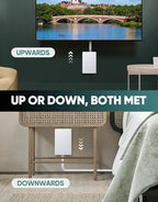 Outlet Concealer Power Strip-Outlet Cover Extender with 3AC Outlets-10ft Flat Plug Extension Cord,Universal Size,1625W for Kitchen, Home and Office,Child & Pet Safe(10 Foot)