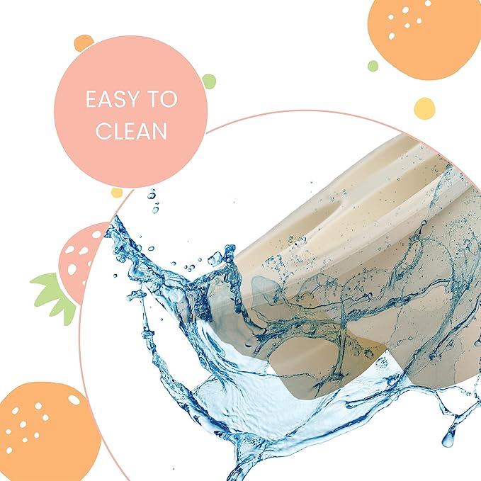 Lulyboo Silicone Foldable and Portable Baby Food Freezer Tray with Lid, Storage Container for Homemade Baby Food, Veggie & Fruit Purees, Ivory