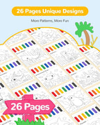 TECJOE Paint with Water Coloring Books for Toddlers, Marine Animal Series Watercolor Set with 3 Brushes, Mess Free Painting Activity for Kids Ages 4 5 6 7 8, Christmas Gifts Arts & Crafts Toy