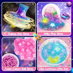 Slime Kit,Toys for 6 7 8 9 10 11 12 Year Old Girls Boys Galaxy Slime Making Kit Making Butter Slime Dark Powder to Make Glitter Galactic Slimes Stress Relief Toys Fun Birthday Gifts