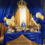 TONIFUL 6 Set Navy Blue Gold Balloon Centerpieces for Table,Balloon Arch Kit for Graduation Decorations 2025 Class of 2025 Party Decorations,New Year,Anniversary,Birthday Decoration