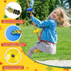 Tree Swing Rainbow Climbing Rope, Heavy Duty Swing Disc Seat Replacement for Kids with Hanging Strap and Platform Carabiners Indoor/Outdoor Playground Accessories (Yellow)