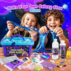 Magic Galaxy Slime Kit for Kids 6-12, DIY Butter Slime Making Kit with Glitter Powder, Galaxy Stickers & Dark Matter Creative Sensory Toys, Fun Birthday Gift for 6-12 Year Olds Girls Boys