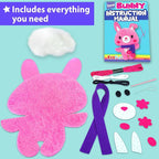 KRAFUN Sewing Kit for Kids Beginner My First Art & Craft, Includes Bunny Doll Stuffed Animal, Instructions & Plush Felt Materials for Learn to Sew, Embroidery, Age 7 8 9 10 11 12