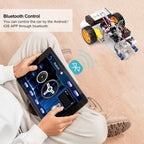 OSOYOO 2WD Robot Car Starter Kit for Arduino, Intelligent and Educational Kit for Adults, Remote Controlled App Educational Motorized Robotics for Building Programming Learning How to Code