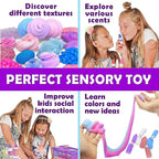 Original Stationery DIY Unicorn Slime Kit – Glow-in-The-Dark Fluffy & Glitter Slime Set – Fun Craft Activity & Birthday Gift for Kids Ages 7+