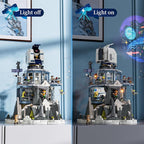 Alpine Observatory Lighting Building-Bricks Set with The Galaxy Projector, 2437 Pcs Space Themed Room Decor for Astronomy and Space Lovers