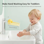 2 Pack Faucet Extender for Toddlers, Silicone Faucet Extender, Easy Install Sink Spout Extender for Kids Hand Washing Fits Standard and Gooseneck Faucet (Yellow & Green)