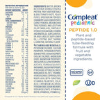 Compleat Pediatric Peptide 1.0 Pediatric Tube Feeding Formula Vegetable/Fruit Medley Flavor 250 mL Carton 24 Ct