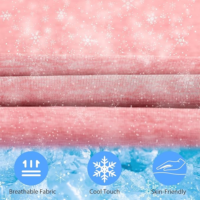 Amagoing Cooling Pregnancy Pillow for Sleeping, U Shaped Maternity Full Body Pillow for Women with Hip, Leg, Back Pain Support, Removable Cooling Cover Included (Pink)