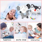 Baby Rattles 0-6 Months Newborn Toys Infant Toys 0-6 Months Rattles for Babies 0-6 Months Baby Toys 0-6 Months, Black and White High Contrast Baby Toys for 0 3 6 9 12 Months (Baby Rattles)