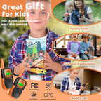 Vvinca Kids Walkie Talkies Rechargeable Toys Gifts for Ages 3 4 5-7 8-12 Year Old Boy Girl Halloween with Flashlight 22 Channel 2 Way Radio, 3 KM Long Range Walkie Talkie for Adventure Game Camping