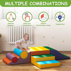 Toddler Foam Climbing Set Indoor - Kids Climb & Crawl Soft Activity Playset - Toddler Climber Gymnastics Equipment for Walking in Balance
