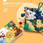 hahaland Baby Books 0-6 Months, Infant Tummy Time Toy High Contrast Sensory Toys 6 to 12 Months Touch Feel Book Babies Travel Toy Gifts for Boy Girl 0-3 Month Baby Shower Birthday Gifts (Single Book)