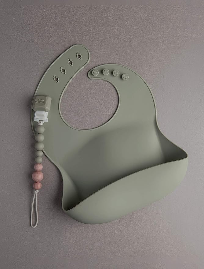 Loulou Lollipop Soft, Waterproof Silicone Feeding Bib