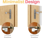 Inaya Child Proof Door Lever Lock - Door Handle Lock - 3M Adhesive - Minimalist Design - No Drilling Child Safety Door Handle Locks (3 Pack)
