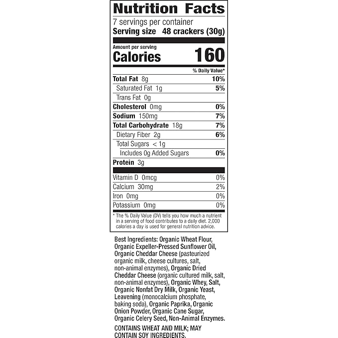 Annie's Organic White Cheddar Bunnies Baked Snack Crackers, 7.5 oz (Pack of 12)