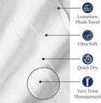 Delara Organic Cotton Luxuriously Plush Washcloths Pack of 6 | GOTS & Oeko-TEX Certified | Premium Quality Face Towels | Feather Touch Technology|650 GSM Long Staple|Soft, Quick Dry & Ultra-Absorbent