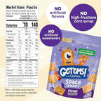 Get'ems! from Gerber, Snacks for Kids, Pizza Space Crackers, Made with Real Veggies & Fruits, Iron & Vitamin E - 4 pack