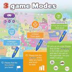 Bilingual Interactive for Kids Talking USA Map for Kids Learning, Geography Toys Games Educational Electronic Map Christmas Personalized Gift/Toys for 4 5 6 7 8 9 10 Year Old Girls/Boys