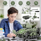 Lucky Doug STEM Building Projects Model Army Tank Set - 284 Pieces STEM Project Building Toys for Kids Ages 8-12, Assembly Science Kit Educational Toys Gift for Kids Boys 7 8 9 10 11 12-16 Years Old