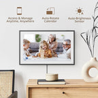 Dragon Touch 15.6" Digital Calendar Chore Chart – 1080P Full HD Interactive Touchscreen, Smart Family Planner, Hearth Display Digital Calendar Wall & Desk Mountable for Seamless Scheduling Black