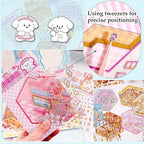 DIY 3D House Sticker, 6 Sets of Sticker Make Your Own Mini Shop Scenes Stickers for Kids Kawaii Cartoon Scene Stickers for Adult Relief Stress Pass The Time