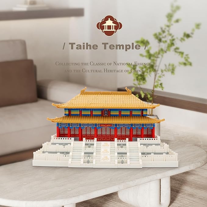 Chinese Architecture Micro Building Blocks Set Hall of Supreme Harmony Collection Model for Display 2166PCS Creative Building Sets for Adults and Age 14+