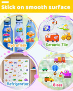 Benresive Reusable Sticker Books for Kids 2-4, Sticker Books for Toddlers 1-3 2-4, Toddler Travel Toys Activities Crafts Gifts - Vehicle