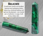 Amazing Gemstone Malachite Crystal Towers ~ Natural Healing Crystal Point Obelisk for Reiki Healing and Crystal Grid (3- Inch)