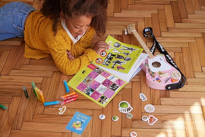 Beatles + Loog Mini Acoustic Guitar for Kids Toddler Children Ages 3+