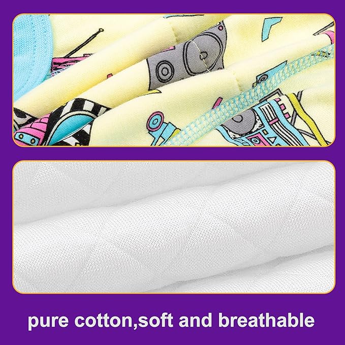 MooMoo Baby 8 Packs Potty Training Pants Cotton Absorbent Training Underwear for Toddler Boy and Girls 2T-9T