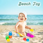 Colorful Stacking & Nesting Cups - 8 Cups Fun Color Learning Toy - Great Bath & Beach Toy for Baby Toddler & Kids - Preschool Game