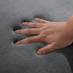 BALAPET Thick Memory Foam 50x50 Play Mat for Playpen, Super Soft Velvet Portable Baby Playpen Mat for Kids Toddler Crawling and Play, Non-Slip Bottom Playmat, Dark Grey