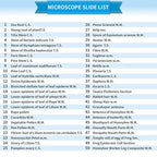 100Pcs Prepared Microscope Slides Set Professional Specimens for Kids Student Homeschool Use