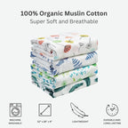 Margaux & May Organic Muslin Cotton Baby Crib Sheet, Meadow Print, Fitted, Breathable, Toddler Bedding, 52 x 28, Deep Pocket, Organic Crib Sheets for Cozy Sleep