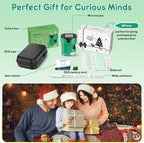 1000X Handheld Microscope for Kids 4K 2.0" Screen Rechargeable Mini Pocket Digital Microscopes w/Slides Kit Portable Edu Gift Age 4-6 8-12 Children Students (Green)