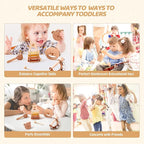 EERKEOD Toddlers Montessori Wooden Toys Percussion Musical Instruments with Xylophone Set for Girls Boys Kids Preschool Educational Toys