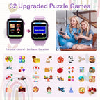 Kids Smart Watches Girls Gift for Age 5-12, Watch for Kids with 32 Games HD Touch Screen Video Camera Pedometer Music Player Flashlight 12/24 hr Toys for 5 6 7 8 9 Year Old Girl Birthday Gift