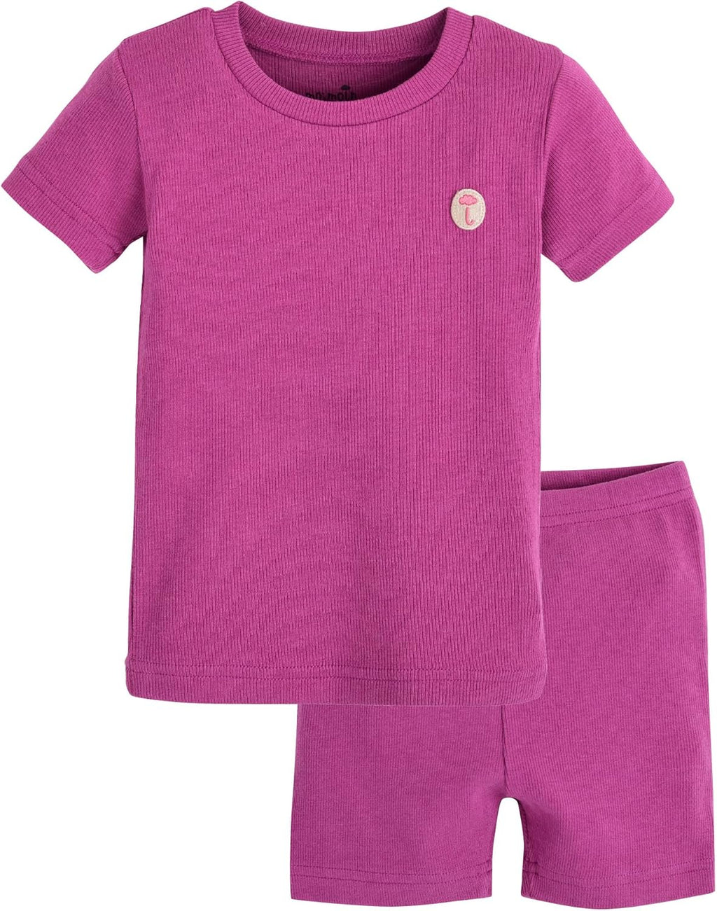 moimoln Pajamas Set 6M-5Y Solid Ribbed Unisex Baby & Toddler, Soft Viscose, Snug-Fit, Everyday Sleepwear