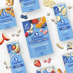 Gerber Strawberry Yogurt Melts, Mixed Berries Yogurt Melts, Banana Puffs, Strawberry Apple Puffs, Mild Cheddar Lil' Crunchies, 9-Pack
