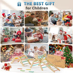 BlueWood 10-in-1 Pikler Triangle Set, Toddler Climbing Toys Indoor, Montessori Climber, Baby Jungle Gyms with Arch, Extra Rope Ladder & Footprint Balance Beam - Rose Garden