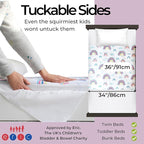 Hygge Sheets® Potty Training Pee Pads for Kids, Toddlers - 2 Pack - 100% Waterproof, Non Slip Bed Wetting Pad for Twin Beds - Washable, Reusable Mattress & Sheet Protector - Rainbow