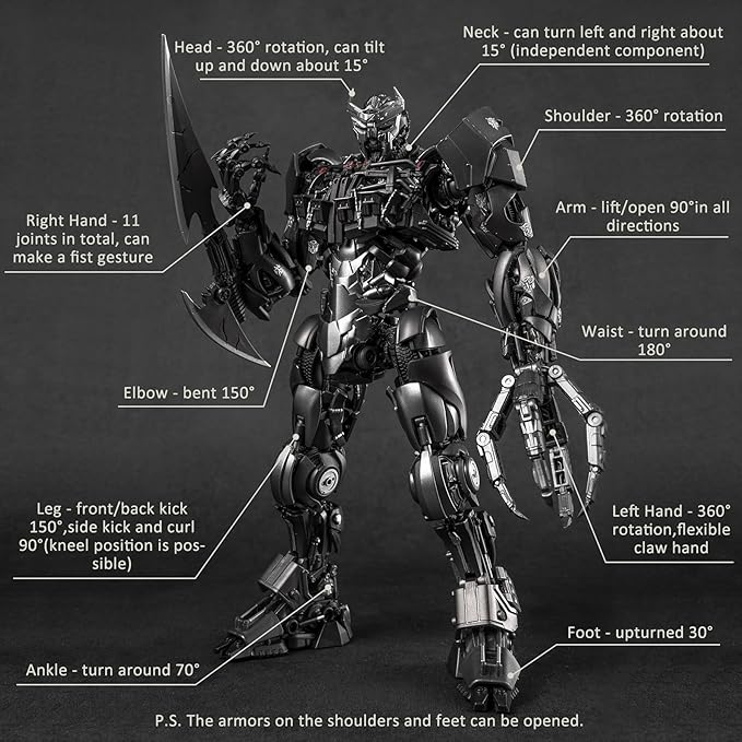 YOLOPARK Scourge Transformer Toys,Transformers Rise of The Beasts Action Figure,Highly Articulated 8.66 Inch No Converting Model Kit,Great Collection Birthday Gifts for Men Women