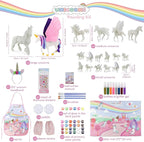 BONNYCO Unicorns Gifts for Girls Painting Kit with 18 Figurines Painting for Kids with Glow in The Dark | Girl Toys 3 4 5 6 7 8 9 10 Years Crafts Kids Gifts Birthday Christmas | Unicorn Toys Niñas
