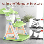 Potty Training Seat, Upgrade 2 in 1 Potty Training Toilet for Toddler, Toddler Toilet Seat for Boys Girls with Splash Guard, Anti-Slip Pad and Step Stool (Green)