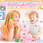 Tagitary Plush Bunny Toys for Kids - Interactive Electronic Rabbit with Sounds, Wiggling Ears, Hopping Motion, Leash - Perfect for Easter, Christmas, or Birthday Gifts