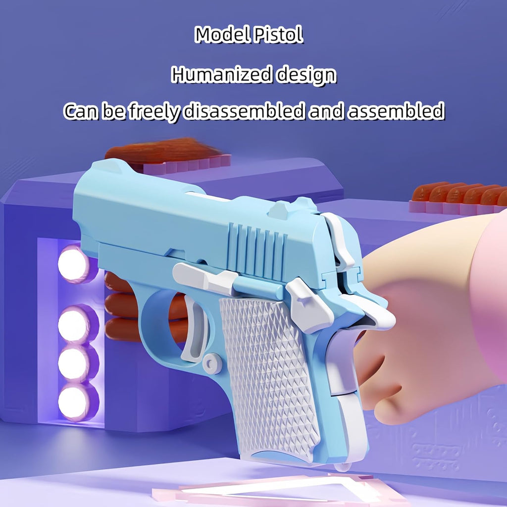 1911 3D Printed Small Pistol Toys,Suitable Toys for Adults and Kids, Stress Relief Pistol Toys for Adults, Suitable for Relieving ADHD, Anxiety, Best Gift for Adults and Kids (RedYellow)