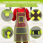Kids Art Aprons for Painting, Gardening, Cooking, Multiple Pockets, Kids Smock for Boys & Girls, Waterproof (Age6-12)